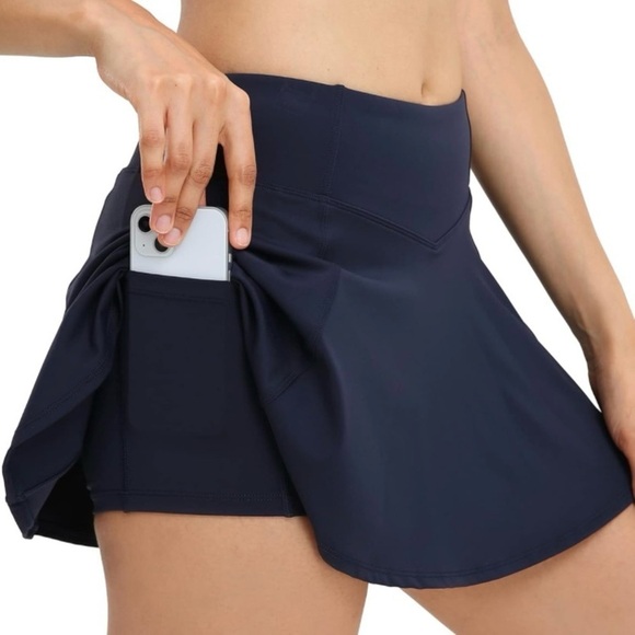 NWT 1a1a Tennis Skirts Pockets Women High Waisted Golf Workout Sports Skort XXXL - Picture 3 of 12